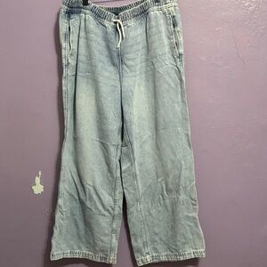 Casual Light Blue Denim Pants